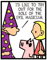 HER! (Girl vs Pig) #10 — her magician! — panel 1