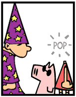 HER! (Girl vs Pig) #10 — her magician! — panel 3