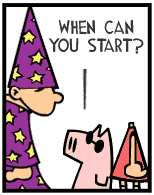 HER! (Girl vs Pig) #10 — her magician! — panel 4