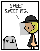 HER! (Girl vs Pig) #111 — her lament! — panel 2