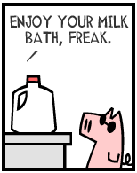 HER! (Girl vs Pig) #115 — her milk! — panel 4