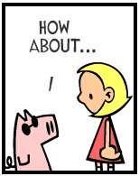 HER! (Girl vs Pig) #117 — her stairway! — panel 3