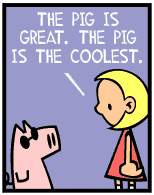 HER! (Girl vs Pig) #11 - her hypnotism! - panel 1