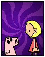 HER! (Girl vs Pig) #122 — her vicodin! — panel 1