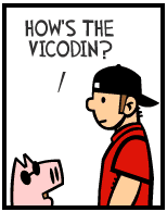 HER! (Girl vs Pig) #124 — her addiction! — panel 1