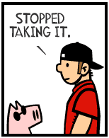 HER! (Girl vs Pig) #124 — her addiction! — panel 2