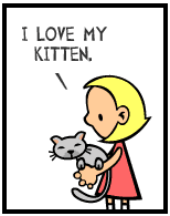 HER! (Girl vs Pig) #128 — her kitten! — panel 1