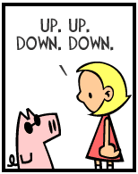 HER! (Girl vs Pig) #130 — her code! — panel 1