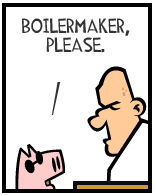 HER! (Girl vs Pig) #131 — her drink! — panel 1