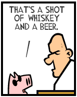 HER! (Girl vs Pig) #131 — her drink! — panel 2