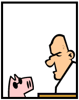 HER! (Girl vs Pig) #131 — her drink! — panel 3