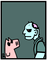 HER! (Girl vs Pig) #132 — her zombie! — panel 3