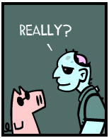 HER! (Girl vs Pig) #132 — her zombie! — panel 4