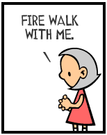 HER! (Girl vs Pig) #133 — her fire! — panel 4