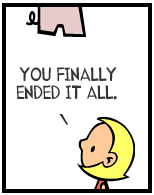 HER! (Girl vs Pig) #140 — her hanging! — panel 1