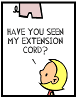 HER! (Girl vs Pig) #143 — her cord! — panel 4