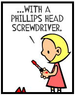 HER! (Girl vs Pig) #144 — her screwdriver! — panel 2