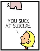 HER! (Girl vs Pig) #146 — her suicide! — panel 4