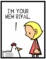 HER! (Girl vs Pig) #149 — her new rival! — panel 1