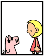 HER! (Girl vs Pig) #14 — her safe! — panel 1