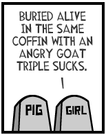 HER! (Girl vs Pig) #150 — her coffin! — panel 4