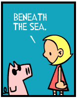 HER! (Girl vs Pig) #156 — her backdrops! — panel 3