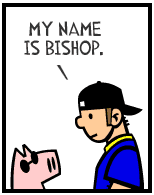 HER! (Girl vs Pig) #159 — her bishop! — panel 1