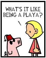 HER! (Girl vs Pig) #161 — her playa! — panel 1