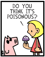 HER! (Girl vs Pig) #163 — her mushroom! — panel 1