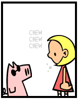HER! (Girl vs Pig) #163 — her mushroom! — panel 3