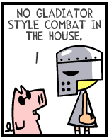 HER! (Girl vs Pig) #165 — her gladiator! — panel 2