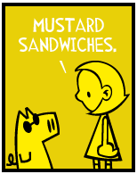 HER! (Girl vs Pig) #166 — her mustard! — panel 2