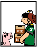 HER! (Girl vs Pig) #169 — her super bowl! — panel 3