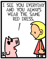 HER! (Girl vs Pig) #16 — her change! — panel 1