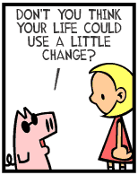 HER! (Girl vs Pig) #16 — her change! — panel 2