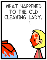 HER! (Girl vs Pig) #171 — her cleaning lady! — panel 2