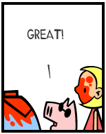 HER! (Girl vs Pig) #171 — her cleaning lady! — panel 3