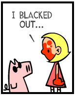 HER! (Girl vs Pig) #175 — her blackout! — panel 1