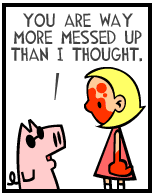 HER! (Girl vs Pig) #175 — her blackout! — panel 4