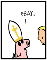 HER! (Girl vs Pig) #180 — her pope hat! — panel 3