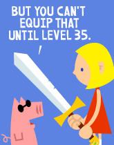 HER! (Girl vs Pig) #191 — her sword! — panel 2