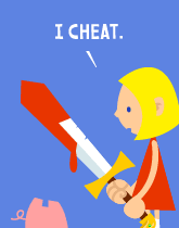 HER! (Girl vs Pig) #191 — her sword! — panel 4