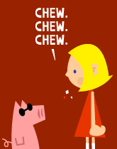 HER! (Girl vs Pig) #194 — her power up! — panel 3