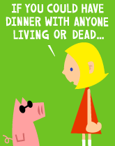 HER! (Girl vs Pig) #201 — her george! — panel 1