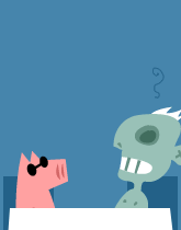 HER! (Girl vs Pig) #201 — her george! — panel 4