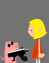 HER! (Girl vs Pig) #203 — her murder rate! — panel 1