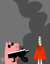 HER! (Girl vs Pig) #203 — her murder rate! — panel 3