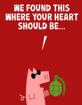 HER! (Girl vs Pig) #204 — her heart! — panel 2