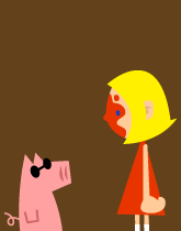 HER! (Girl vs Pig) #207 — her blood! — panel 3