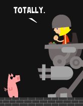 HER! (Girl vs Pig) #208 — her weakness! — panel 2